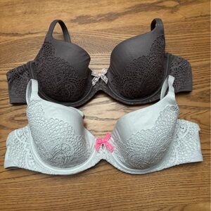 Victoria's Secret Lace Bra Set - Cream and Taupe